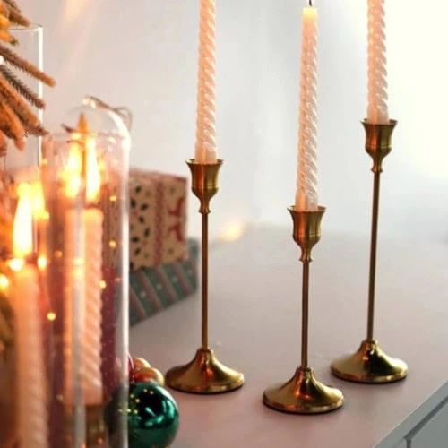 vintage brass candlestick holders