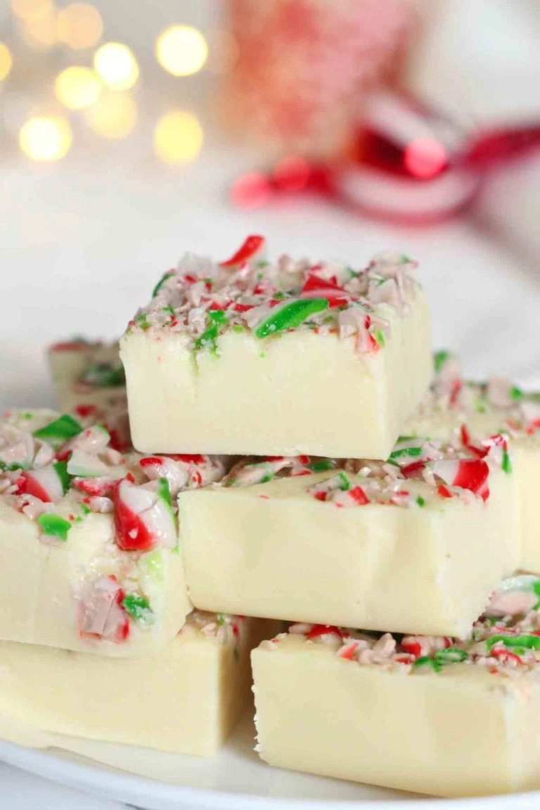 candy cane white chocolate fudge