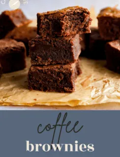 coffee brownies pinterest image