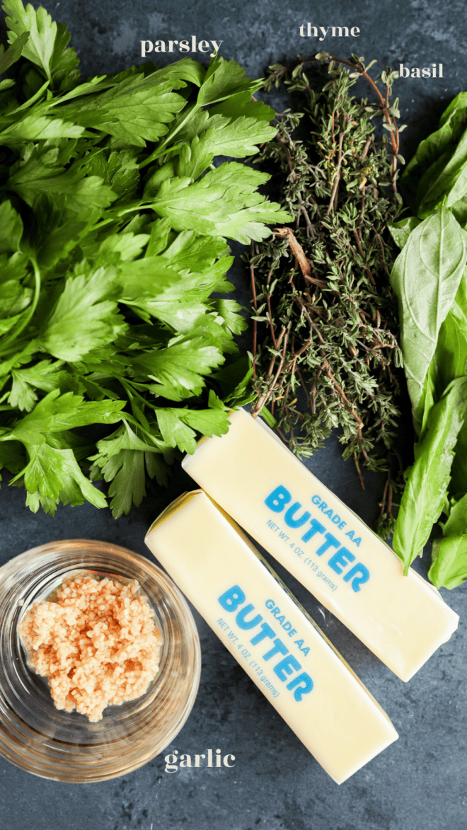 garlic herb butter ingredients image