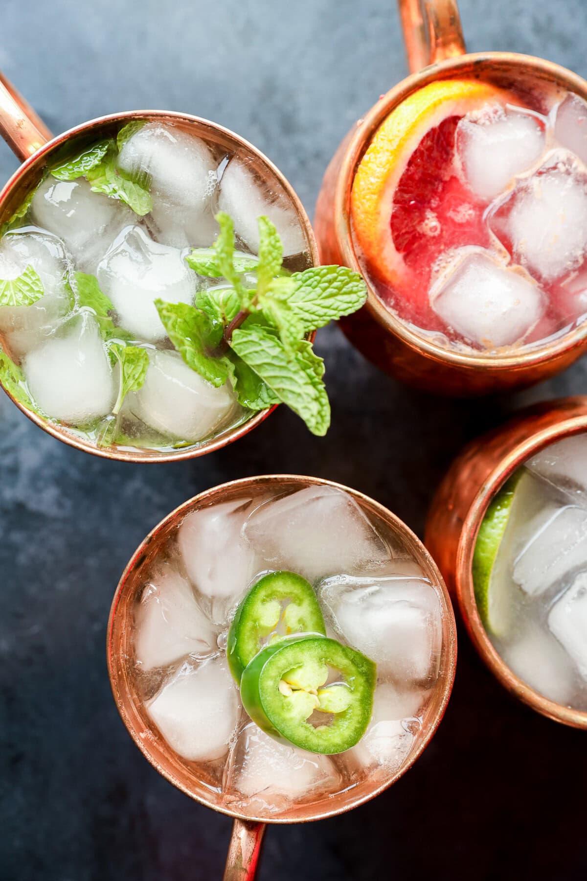 easy ginger beer mocktails in copper mugs