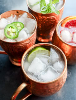 easy ginger beer mocktail in copper mug