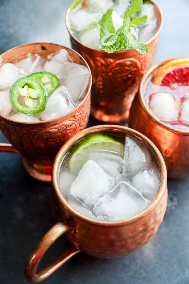 easy ginger beer mocktail in copper mug