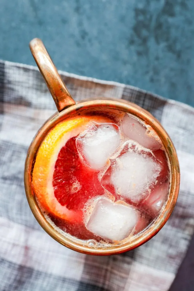 blood orange ginger beer mocktail