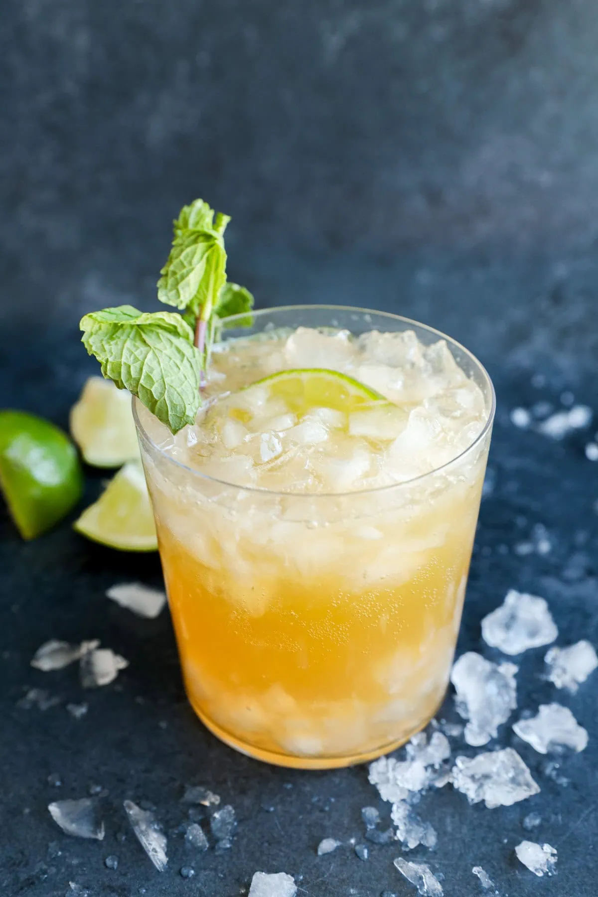 ipanema cocktail in a glass non-alcoholic mint sprig