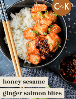 honey ginger salmon bites recipe pinterest