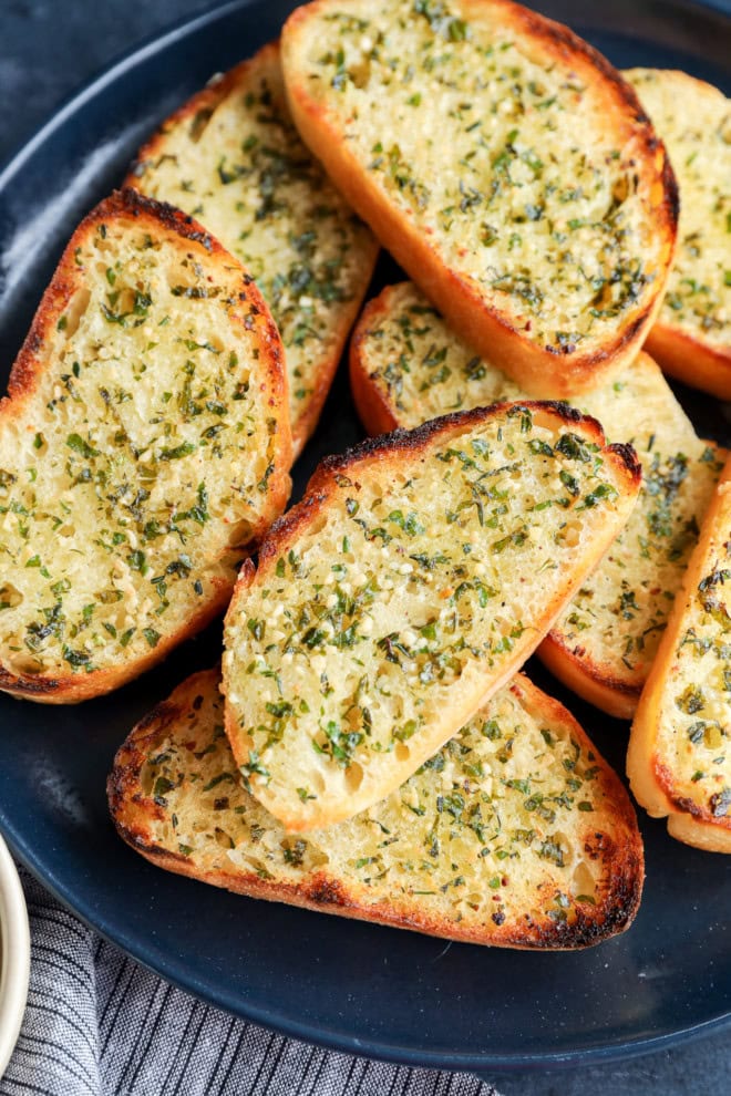 plate of slices of bread