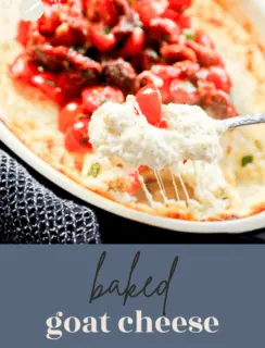 baked goat cheese dip appetizer pinterest image