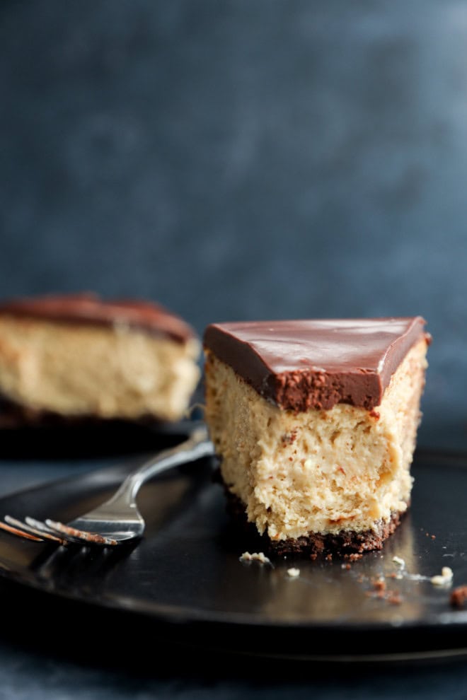 slices of irish cream dessert cake on plate with fork