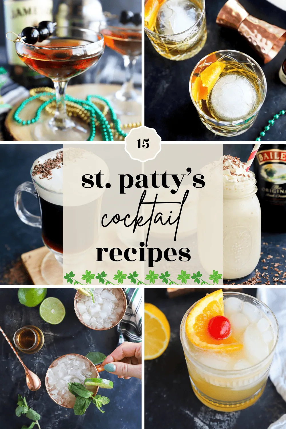 St. Patrick's Day Cocktails pinterest image